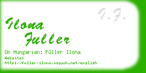 ilona fuller business card